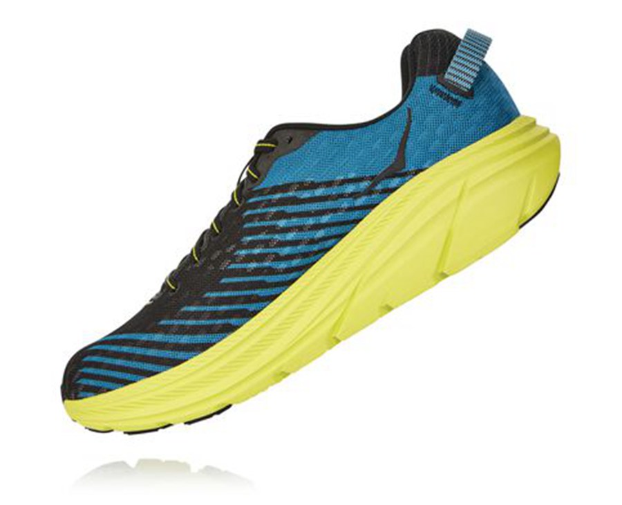 Hoka One One Rincon Löparskor Herr - Svarta/Gröna - IXUHK-0284